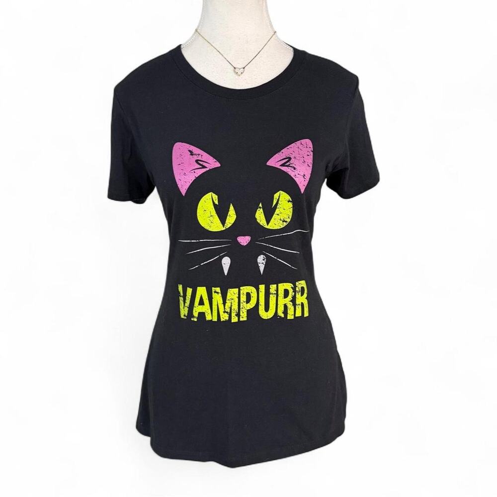 Gothic Grunge Y2K Vanpurr Cat Emo Scene Baby Tee Size Small - Picture 1 of 6